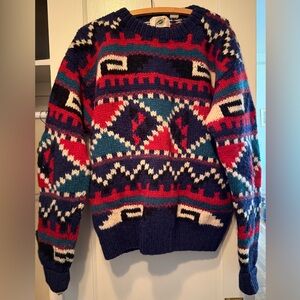 Colorful Vintage Geometric Pattern Sweater